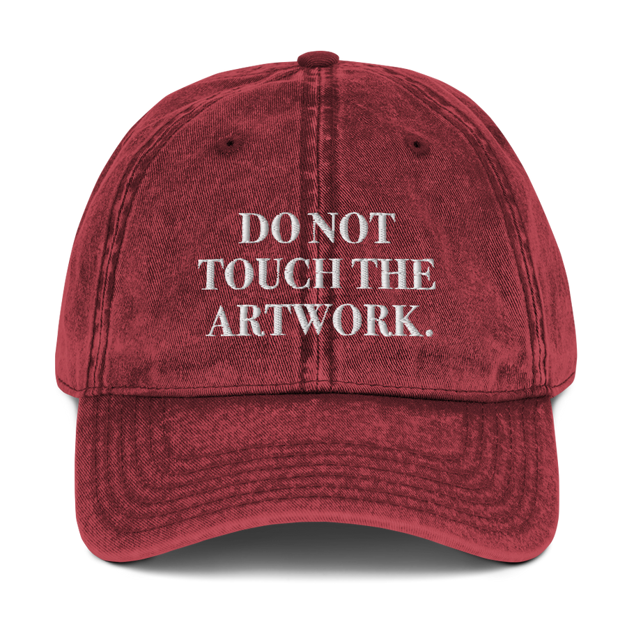 Do Not Touch Hat - #TimesUp Hats - Maroon | District of Clothing - Inspire Clothing | Woman Owned Business