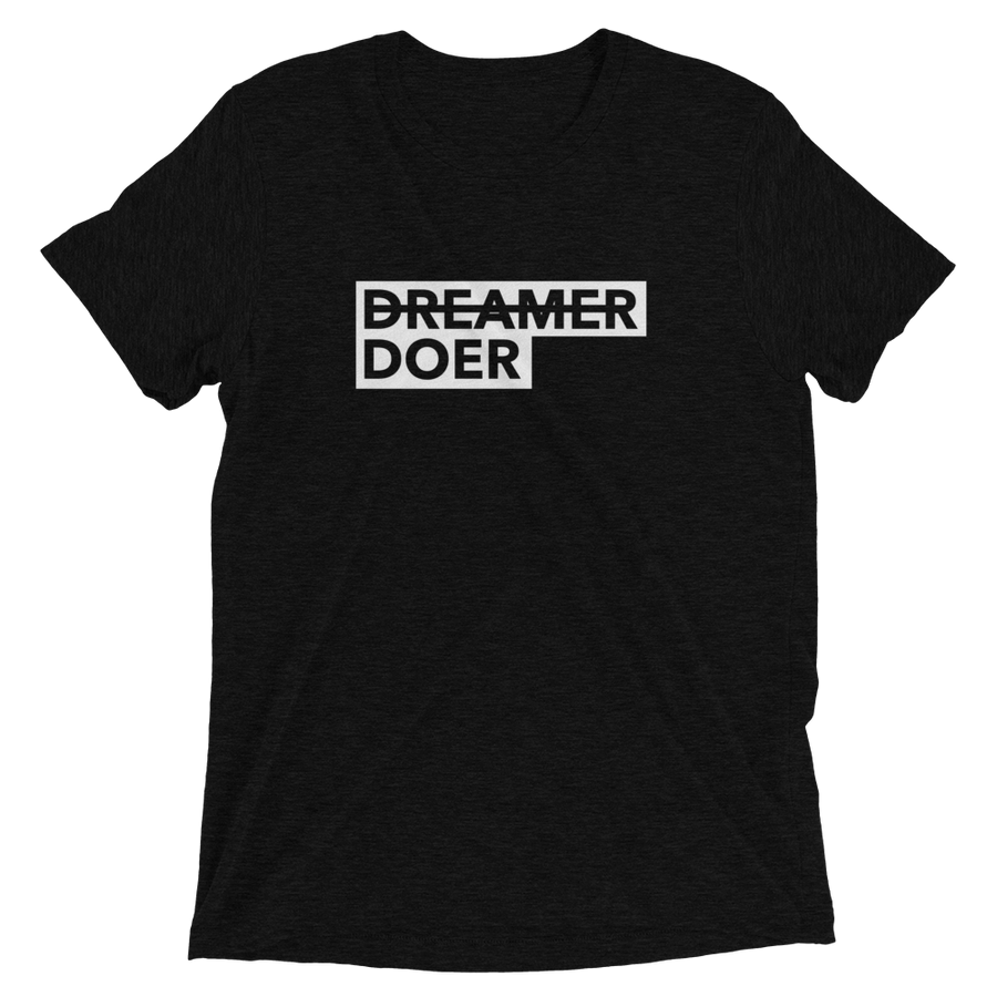 Doer - Motivational Activist T-Shirt - Solid Black Triblend | District of Clothing - Social Awareness Clothing | Black Woman Owned Company